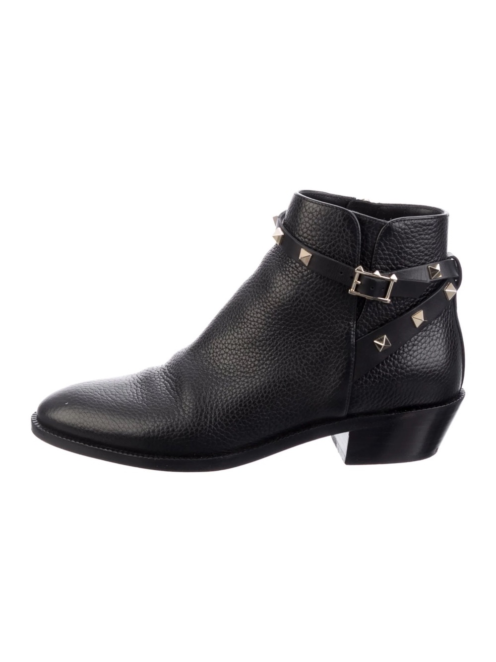Valentino Garavani
Rockstud leather buckled boots 39 size